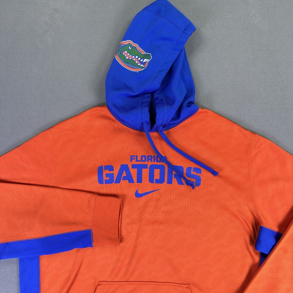 Florida Gators Nike Hoodie Mens 2XL Orange ThermaFit Hood‎ Logo Swoosh